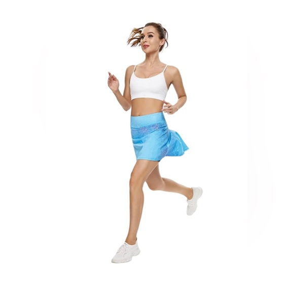 Tennis Golf Pickleball Skirt Pleated High Waisted Skort with Pocket Shorts NWOT - Picture 3 of 10